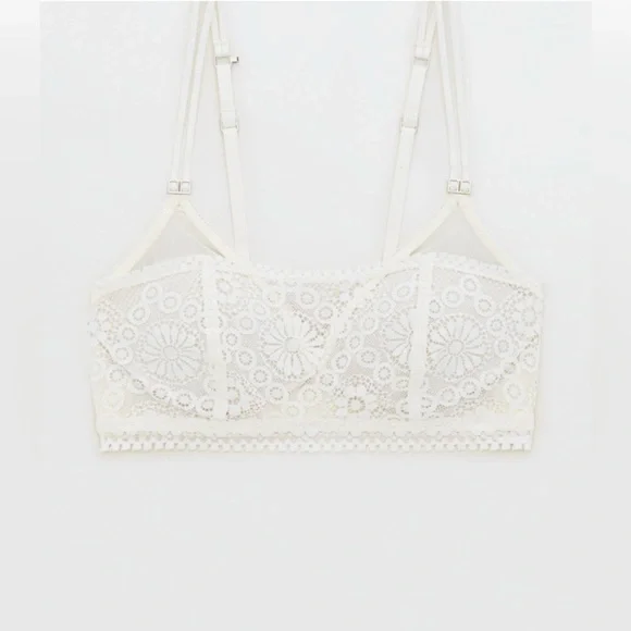 AERIE REAL POWER WIRELESS PUSH UP JOY LACE BRA 34C NWT - Picture 4 of 8